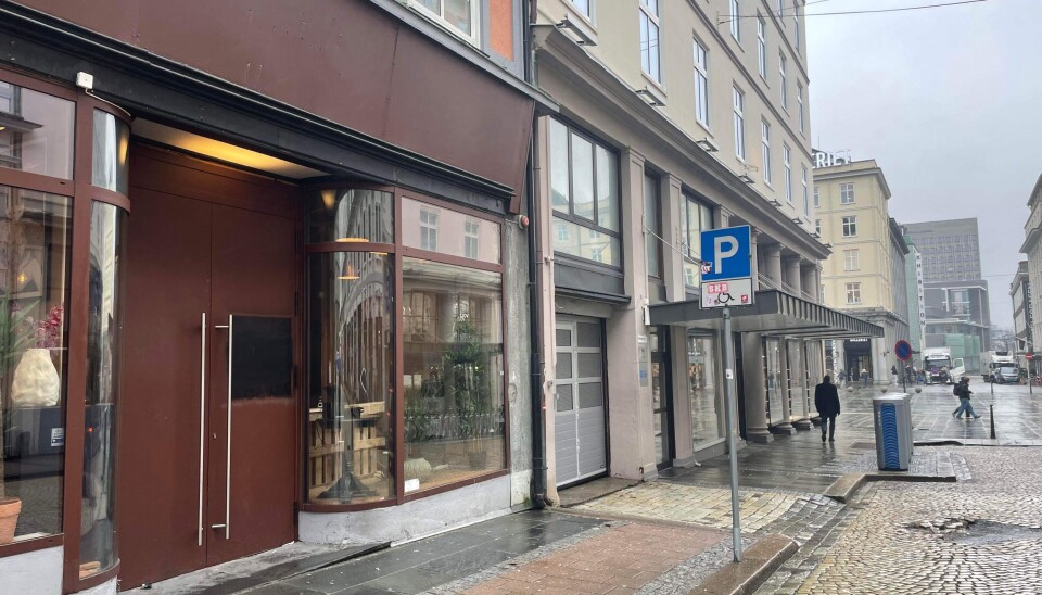 Det var her i Valkendorfsgaten i Bergen sentrum helgens oppstyr fant sted.