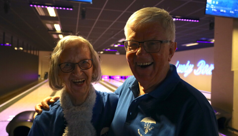 Ragnhild Madsen og Alf Mæland spiller ofte sammen på trening.