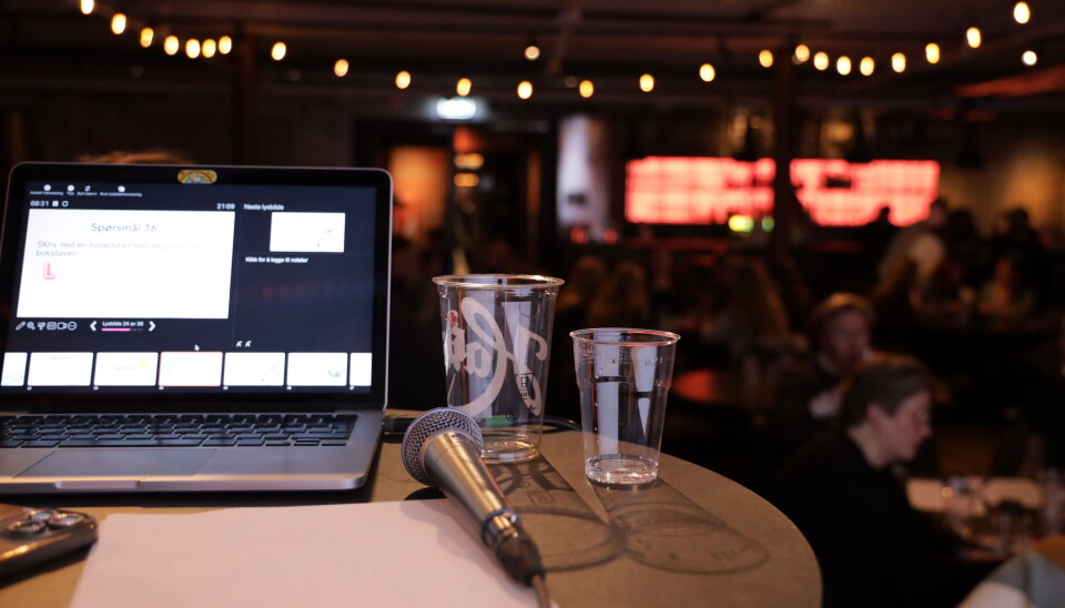Det er quiz på kulturhuset i Bergen.