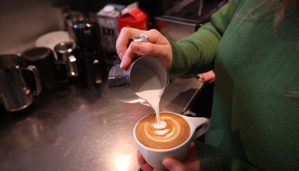 Annika S. van der Kooji viser hvordan man lager kaffe.