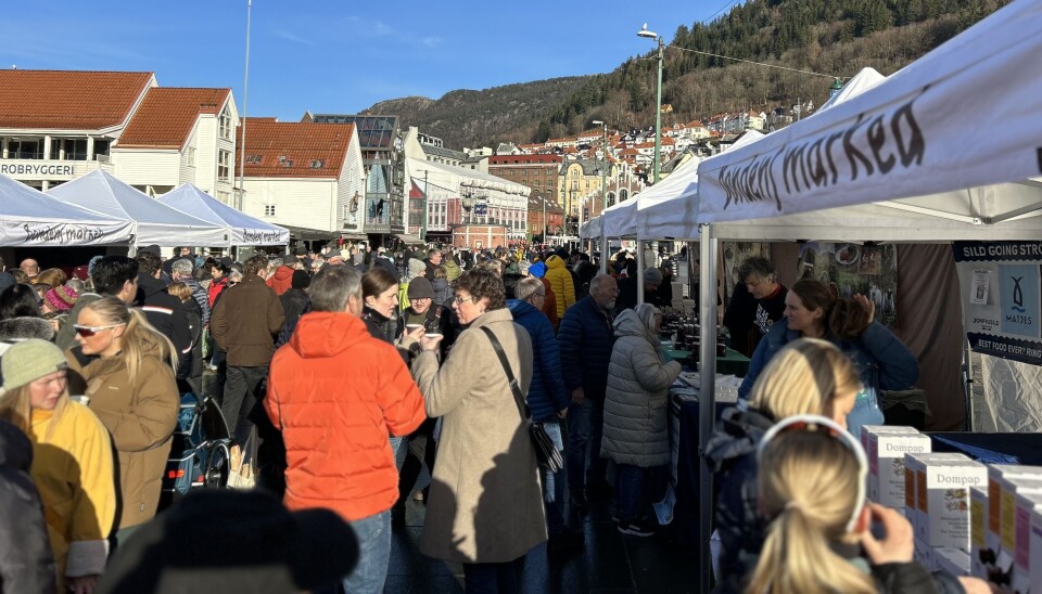 På markedsdagen 9.mars var det store folkemengder som tok turen til Bondens marked i Bergen.