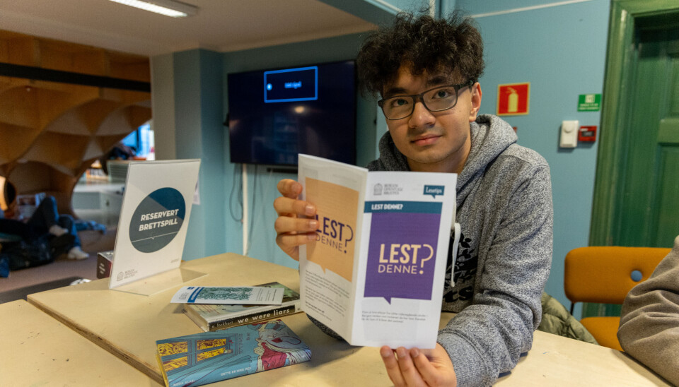 Shrestha ble inspirert til å lese mer etter at klassen hans deltok i et samarbeid med Bergen offentlige bibliotek, og laget bokanbefalinger i podkast og på brosjyre.