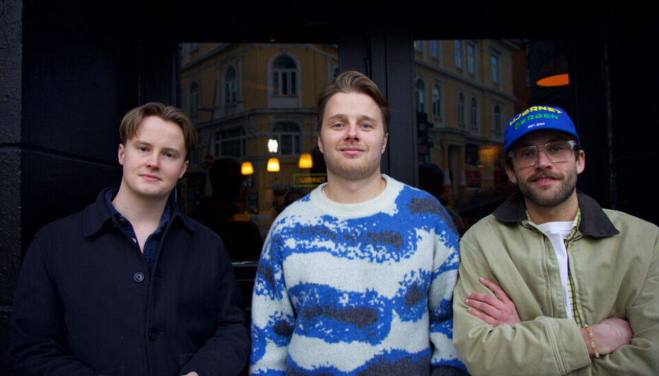 HJØRNETS EIERE: Pål Roppen (24), Ole-Christian Mellerud (26) og Aleksander Fjell Risvik (26)