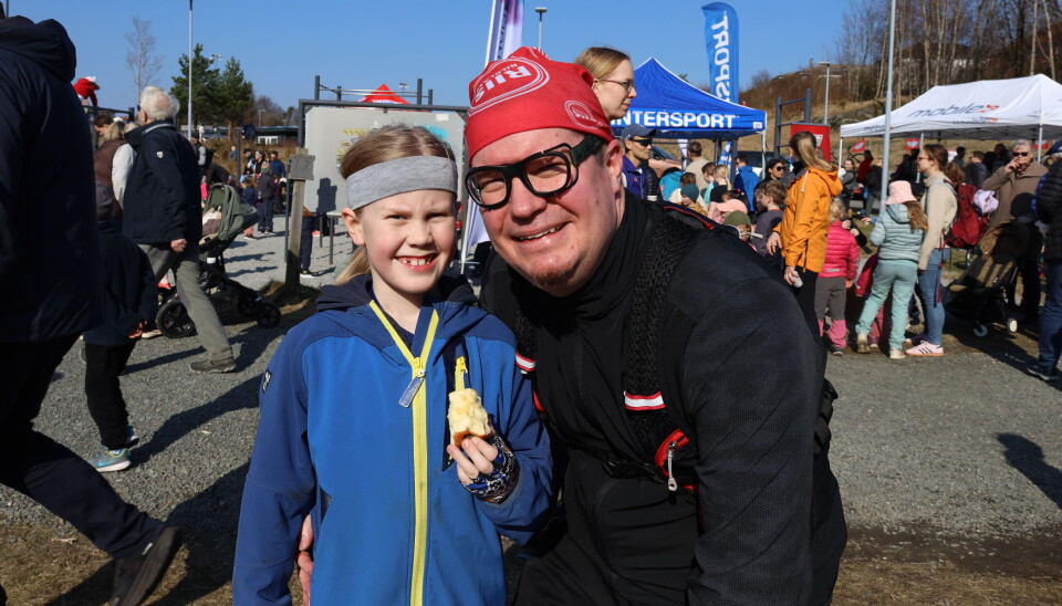 Peter Laustnes og sønnen Bosse Holgard Laustnes løp 7 runder tilsammen.