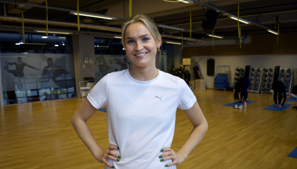 Ingrid Aamdal liker pilates-timene godt.