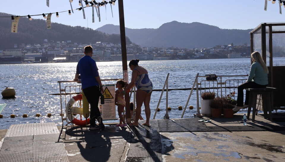 Badeglede i vårsolen.