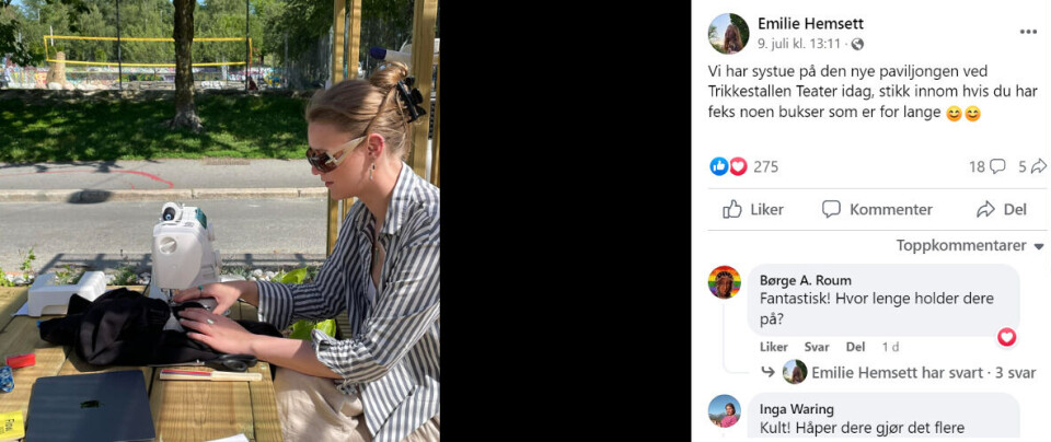 I starten brukte jentene sosiale medier for å spre informasjon om tjenesten deres. De brukte sosiale medier til å informere om tjenesten deres.