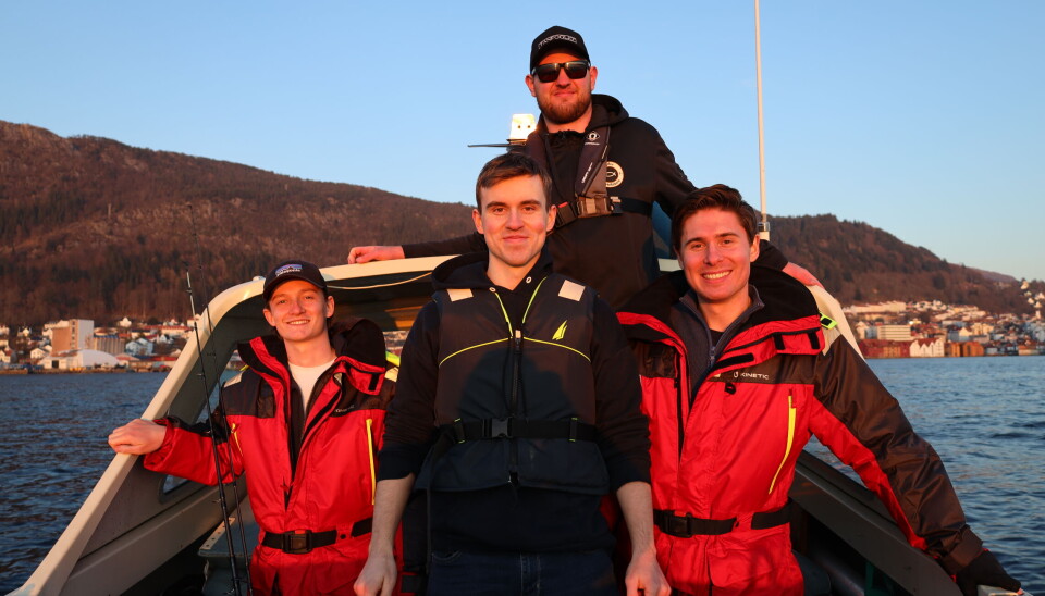 FISKETUR: (f.v.) Torkel Schøyen, Magnus Fossum, Matas Abaliksta, Fredrik August Bjærum Haugstad.