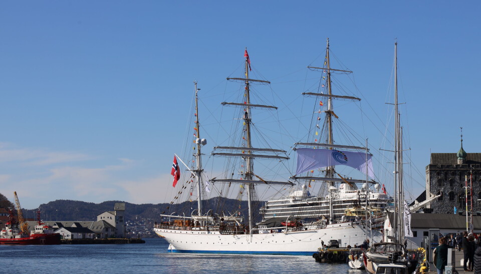 SKUTA: 110 år gamle Statsraad Lehmkuhl pryder Festningskaien.